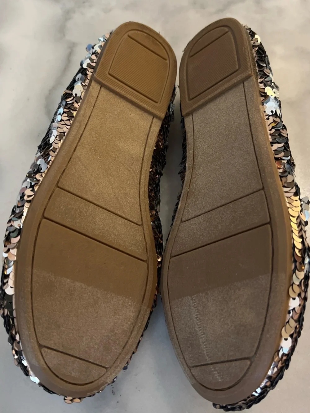 GAP Kids Sequin Ballet Flats - Rose Gold & Silver